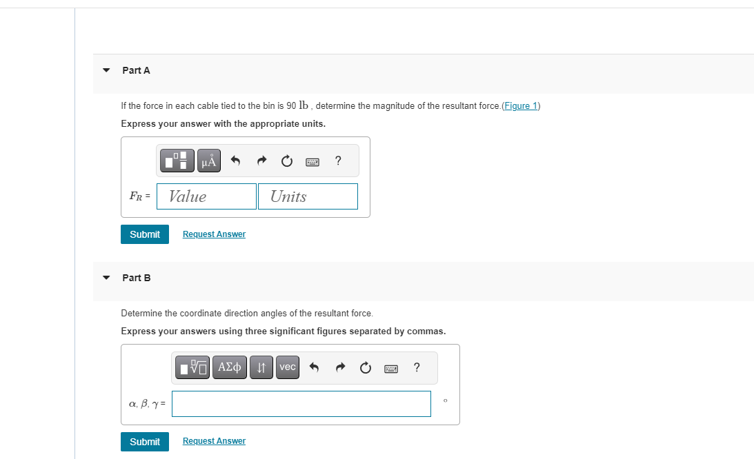 Part A Figure If the force in each cable tied to