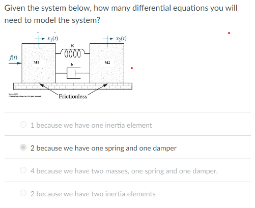 Given the system below, how many differential