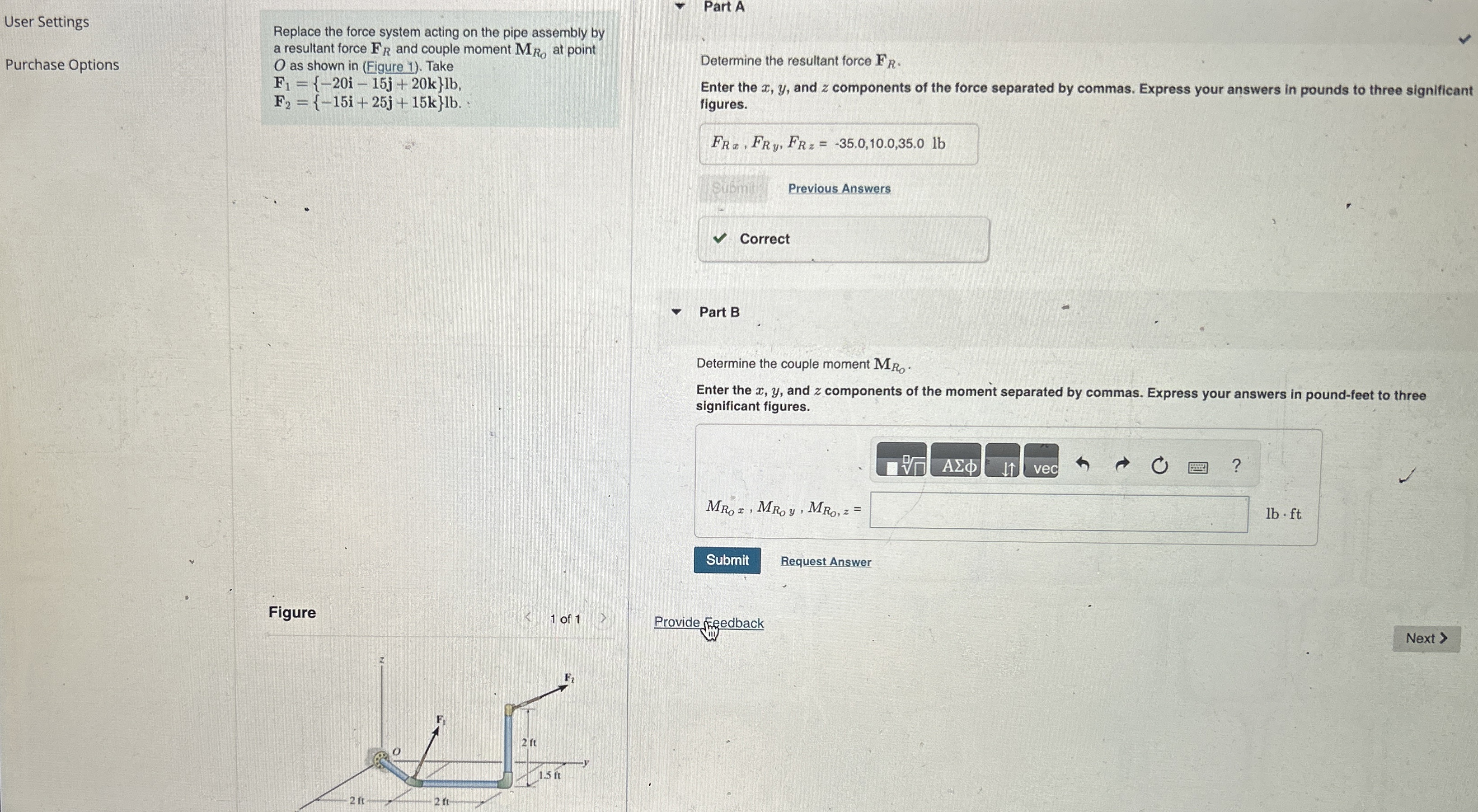 User Settings Purchase Options Replace the force