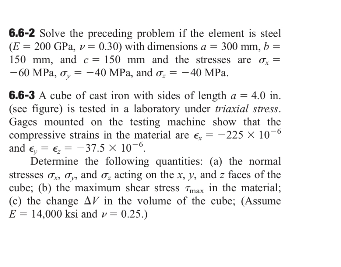 6 . 6 - 2 Solve the preceding problem if the
