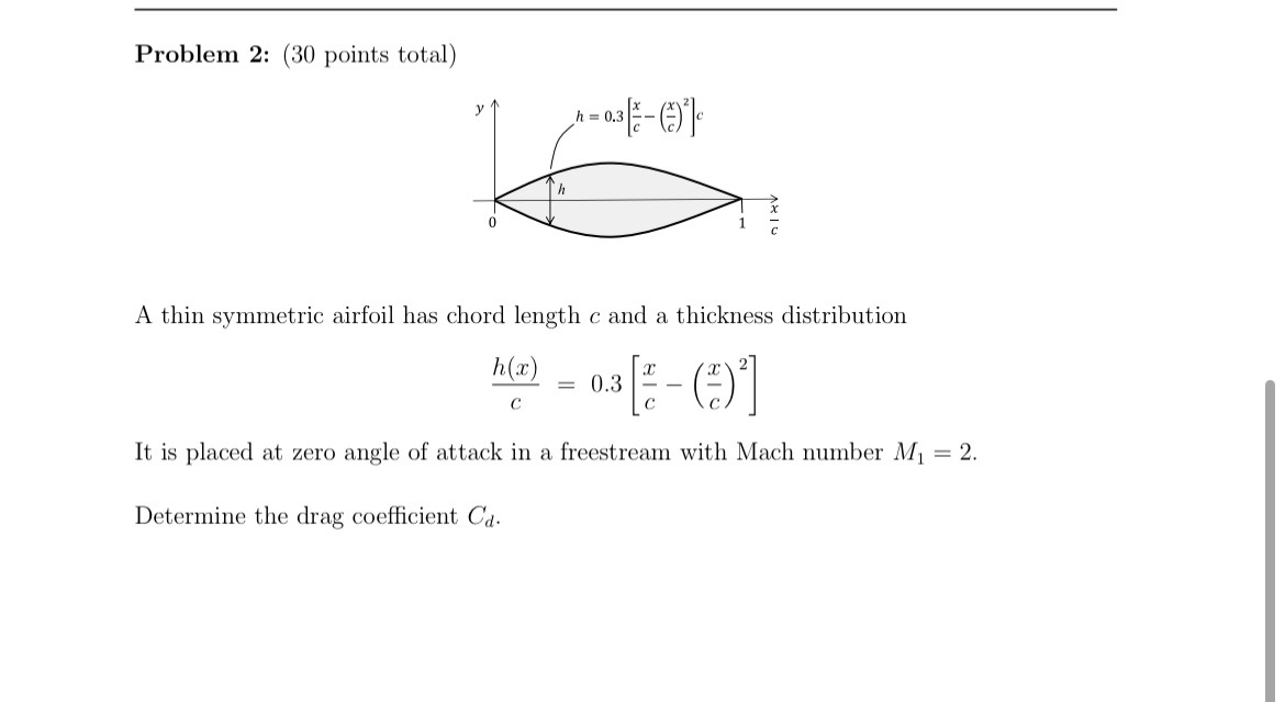 Problem 2 : ( 3 0 points total ) A thin symmetric