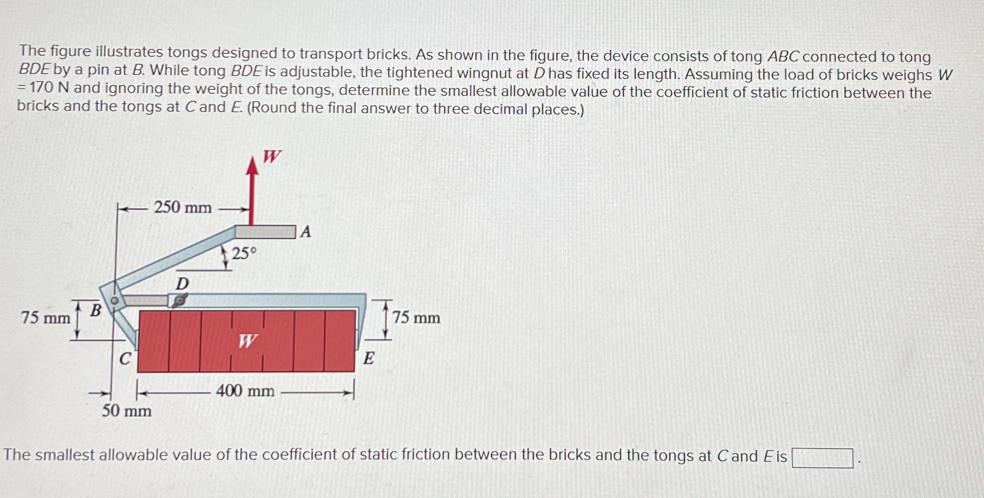 The figure illustrates tongs designed to