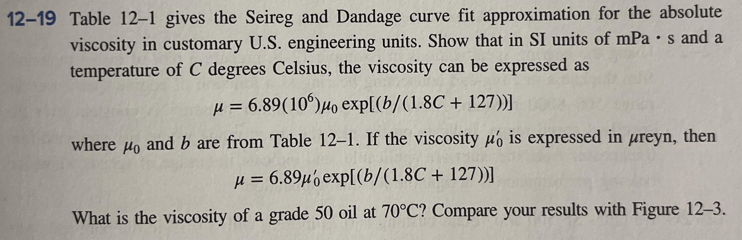 1 2 - 1 9 Table 1 2 - 1 gives the Seireg and