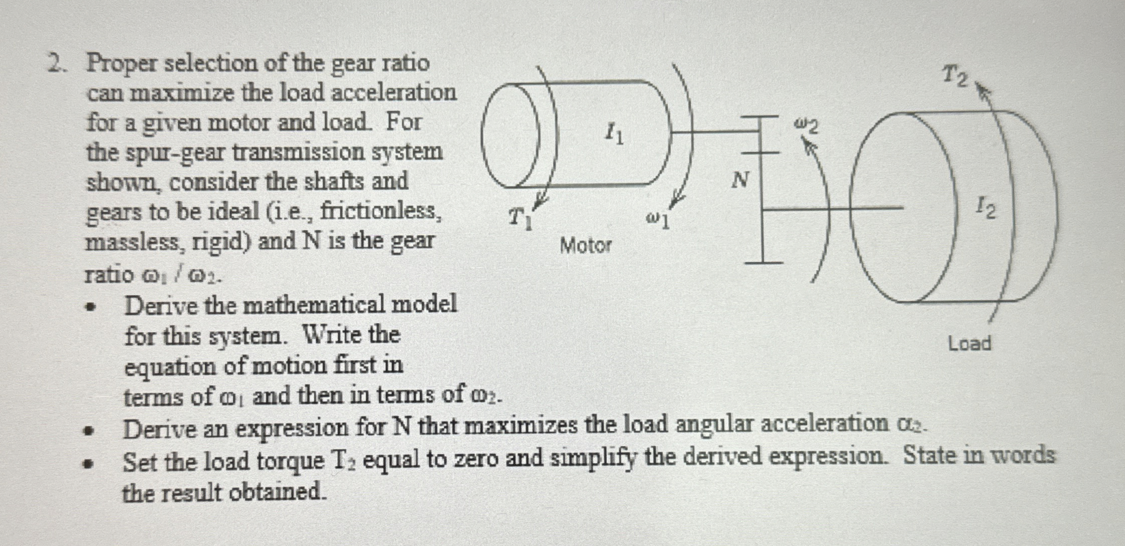 Proper selection of the gear ratio can maximize