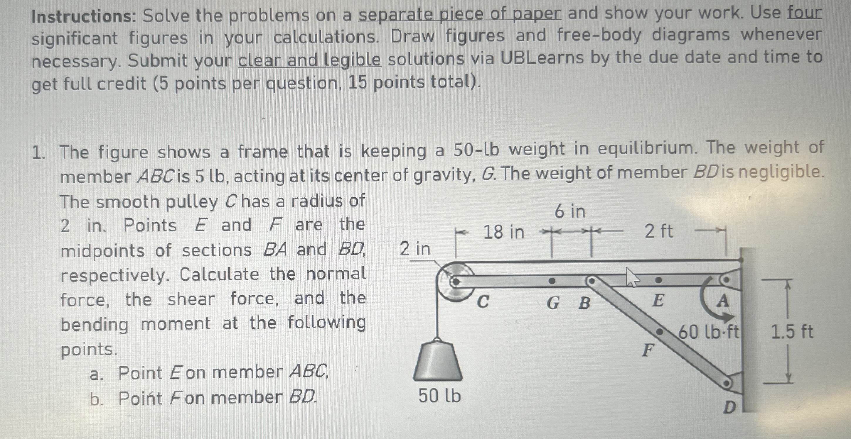Instructions: Solve the problems on a separate