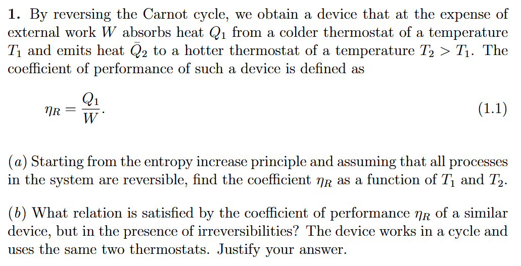 ( a ) Starting from the entropy increase