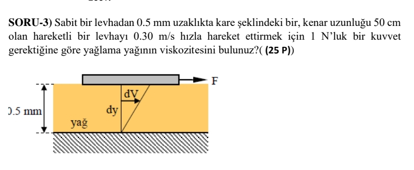 SORU - 3 ) Sabit bir levhadan 0 . 5 mm uzakl kta