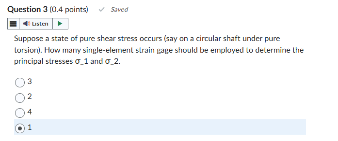 Question 3 ( 0 . 4 points ) [ E ] Suppose a state