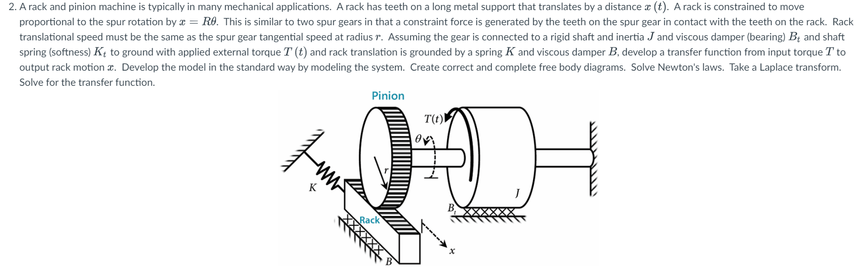 A rack and pinion machine is typically in many