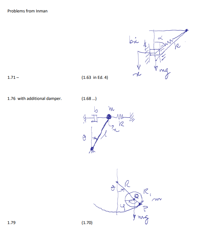 What are the equations for the systems
