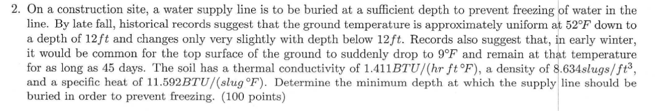 On a construction site, a water supply line is to