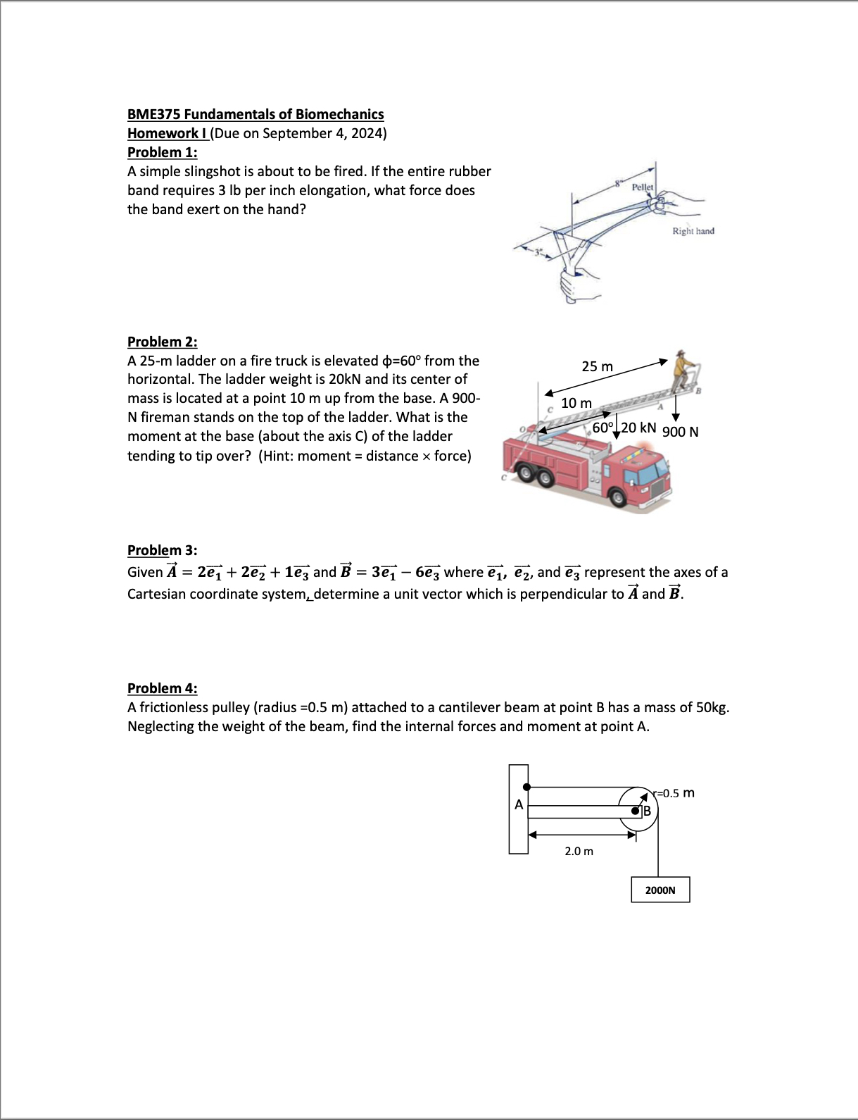 BME 3 7 5 Fundamentals of Biomechanics Homework I