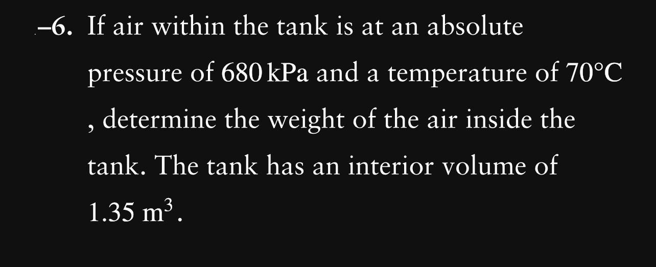 - 7 . The bottle tank has a volume of 0 . 3 5 m 3