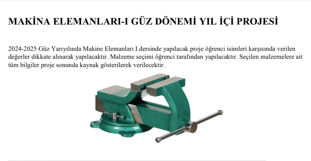 MAK A ELEMANLARI - I G Z D NEM YIL i PROJES 2 0 2