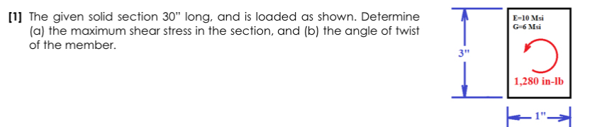 [ 1 ] The given solid section 3 0 " long, and is