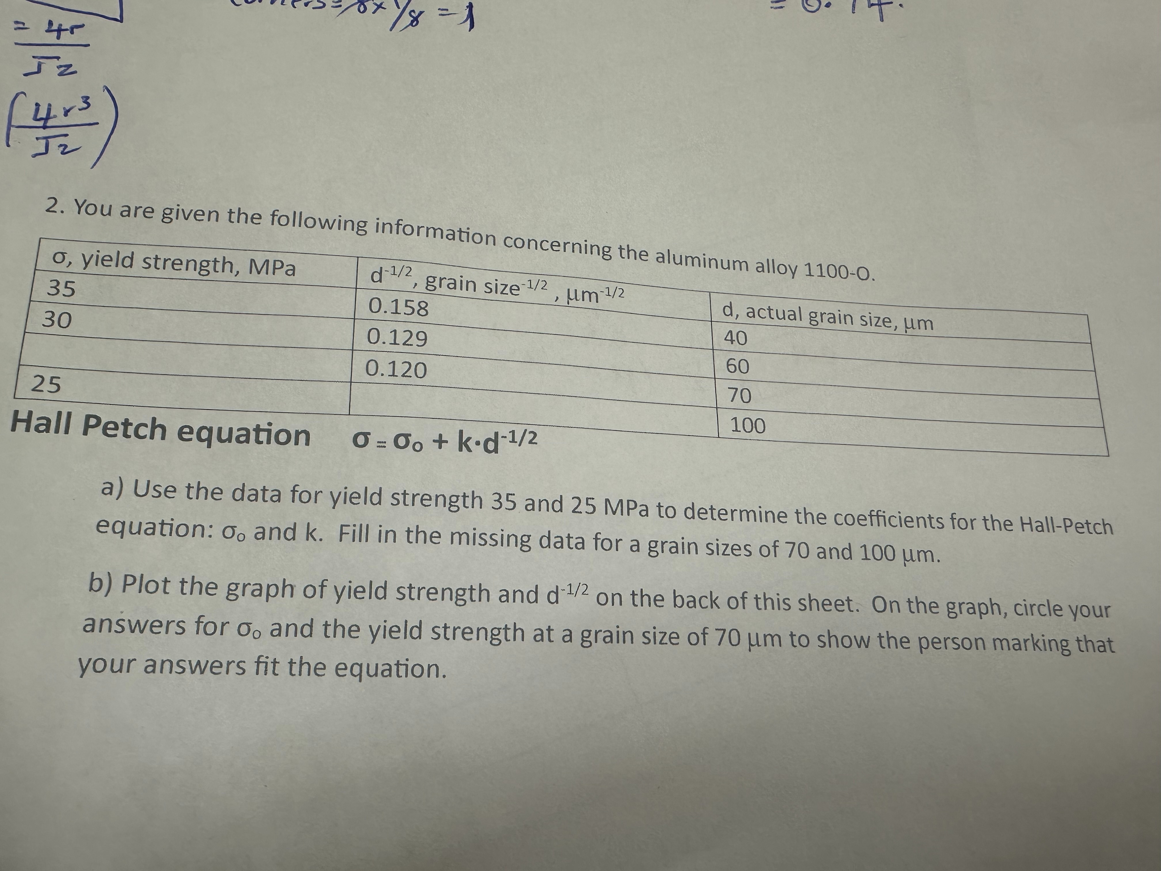 You are given the following information