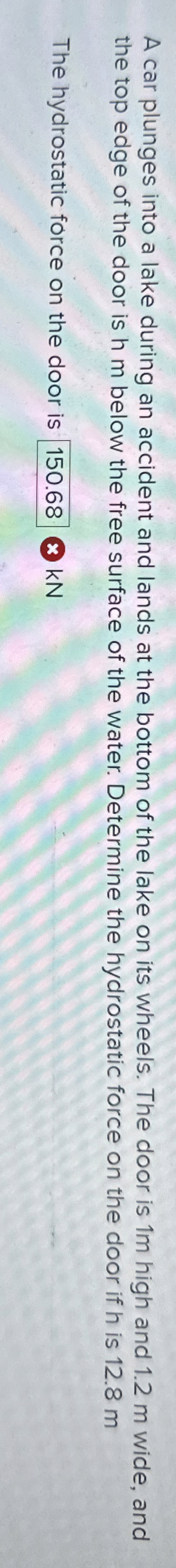 A car plunges into a lake during an accident and