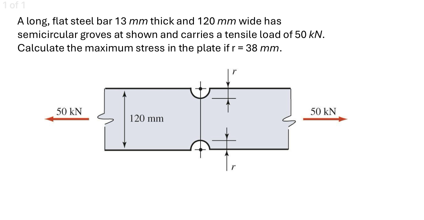 A long, flat steel bar 1 3 mm thick and 1 2 0 mm