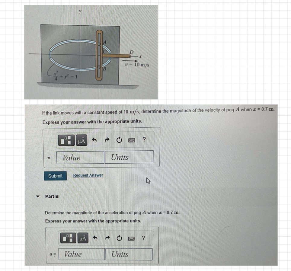 part a and b if link moves with a constant speed