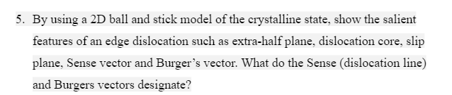 By using a 2 D ball and stick model of the