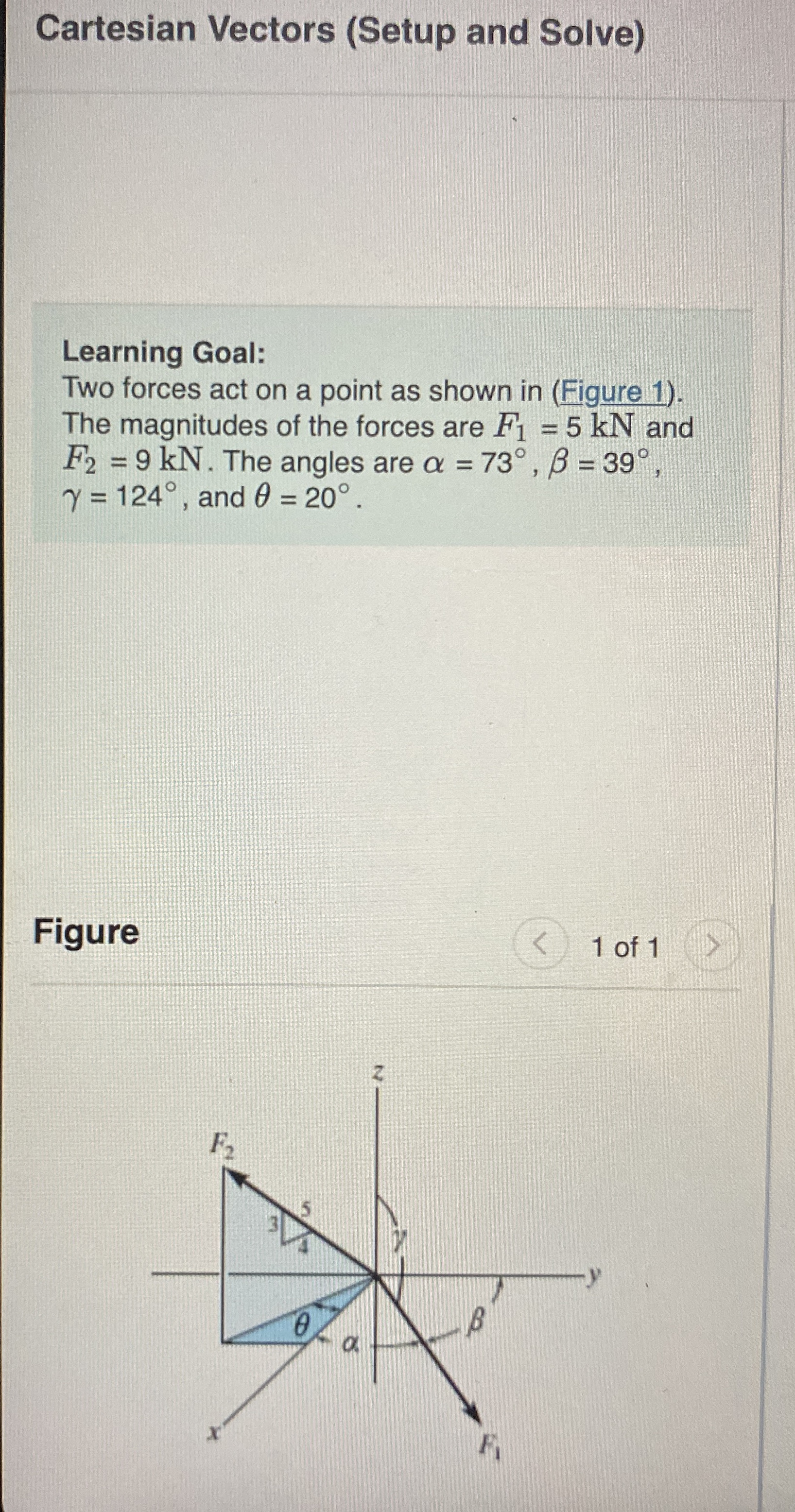 Cartesian Vectors ( Setup and Solve ) Learning
