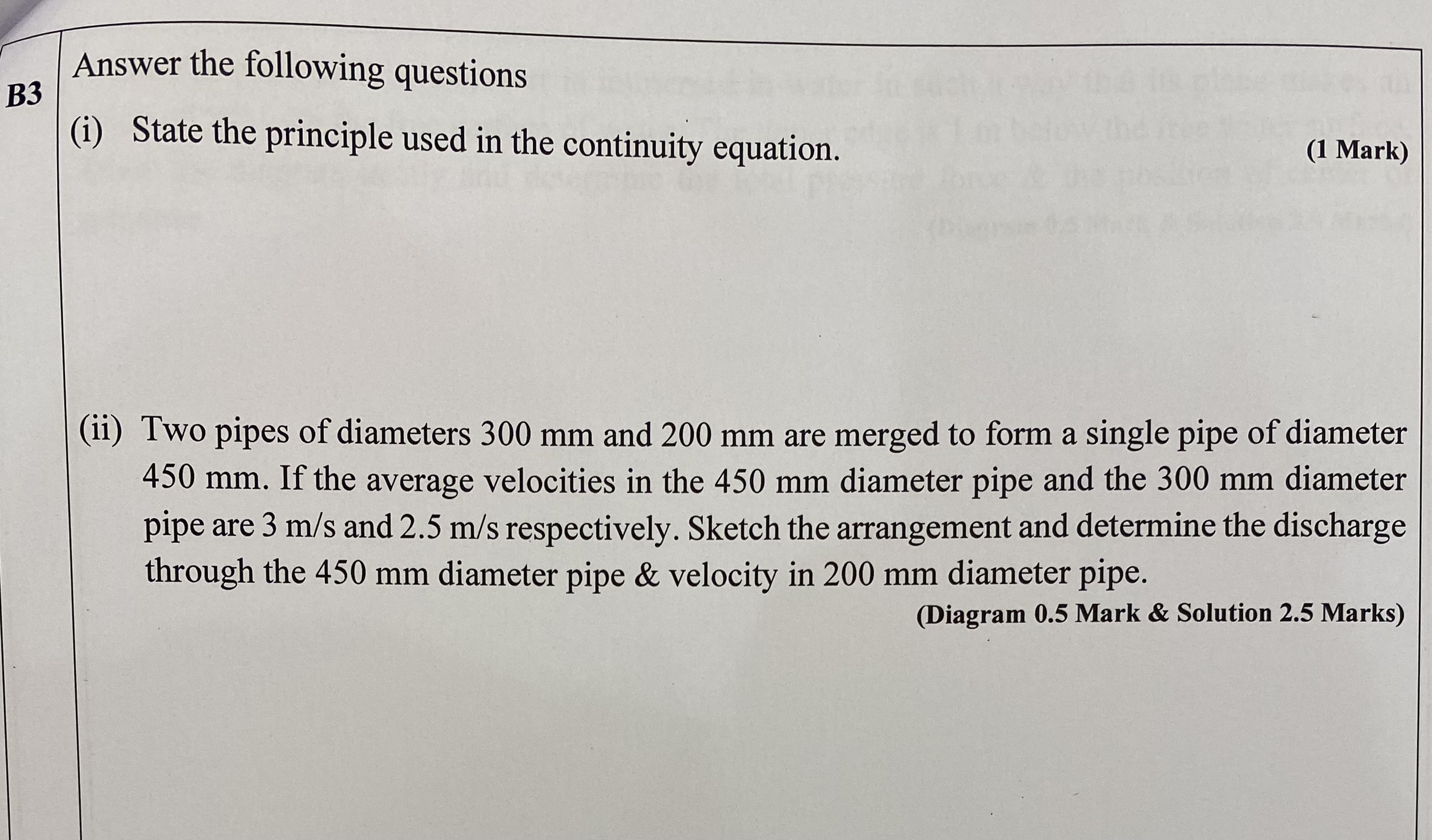 B 3 Answer the following questions ( i ) State