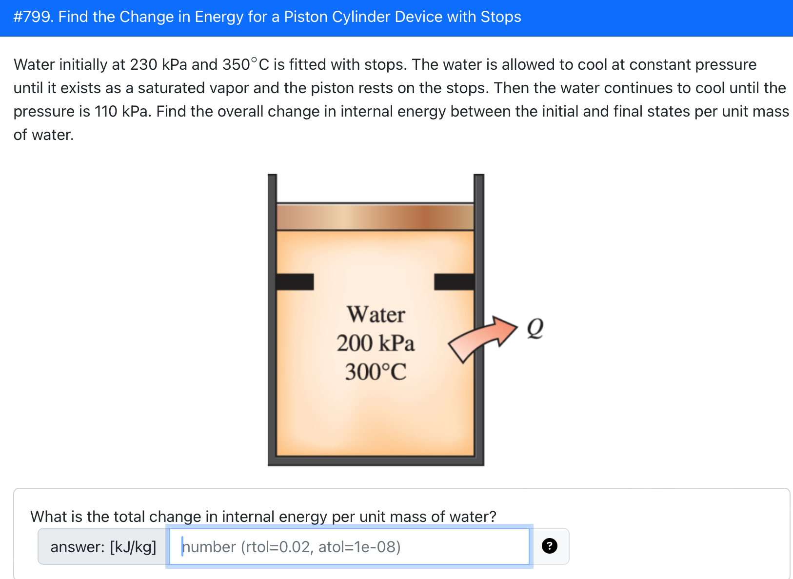 # 7 9 9 . Find the Change in Energy for a Piston