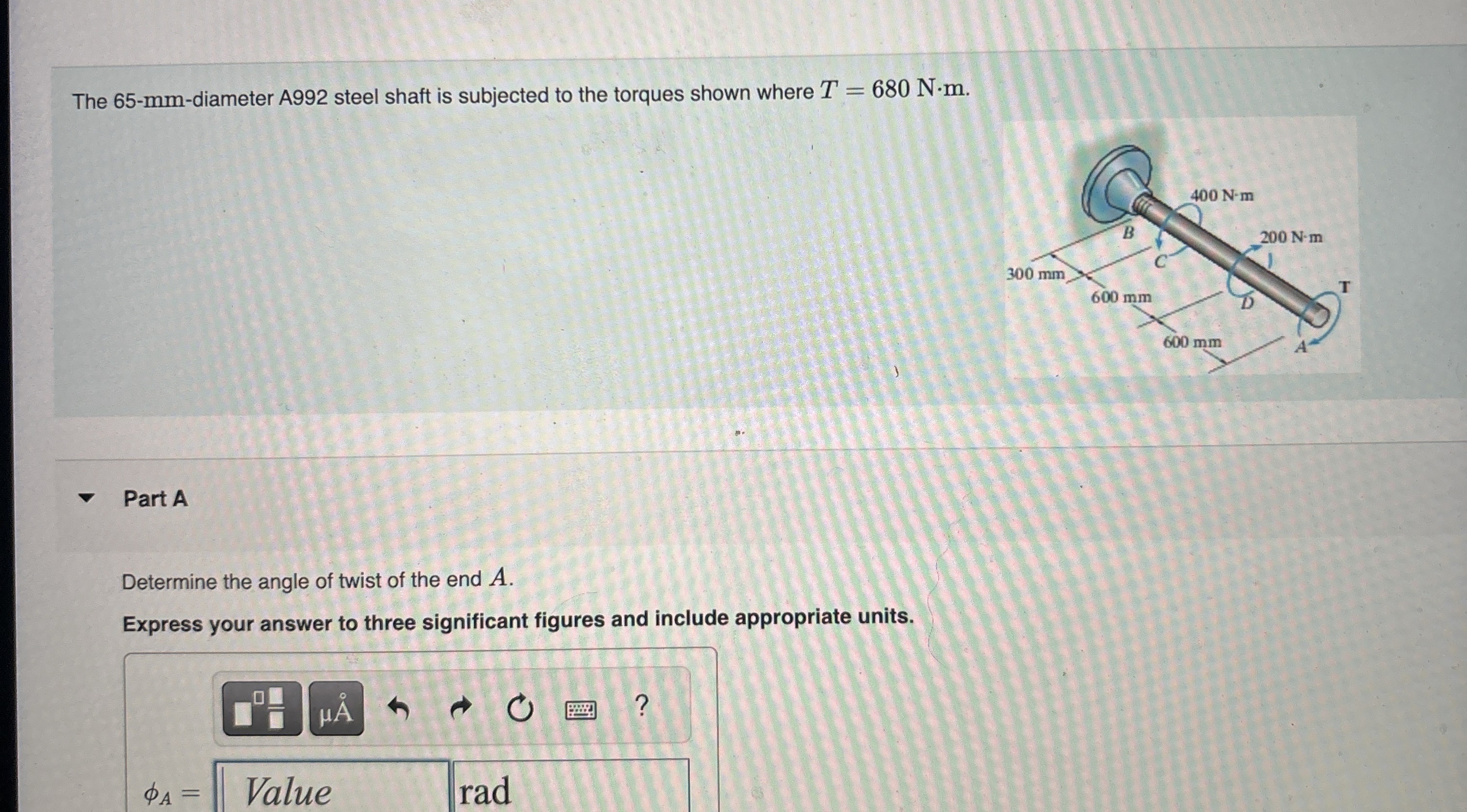 The 6 5 - mm - diameter A 9 9 2 steel shaft is