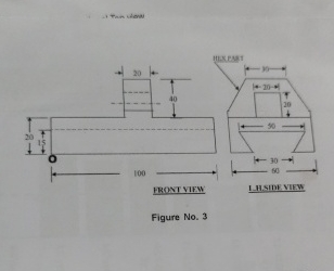 A figure no . 3 shows Front views and L . H . S .