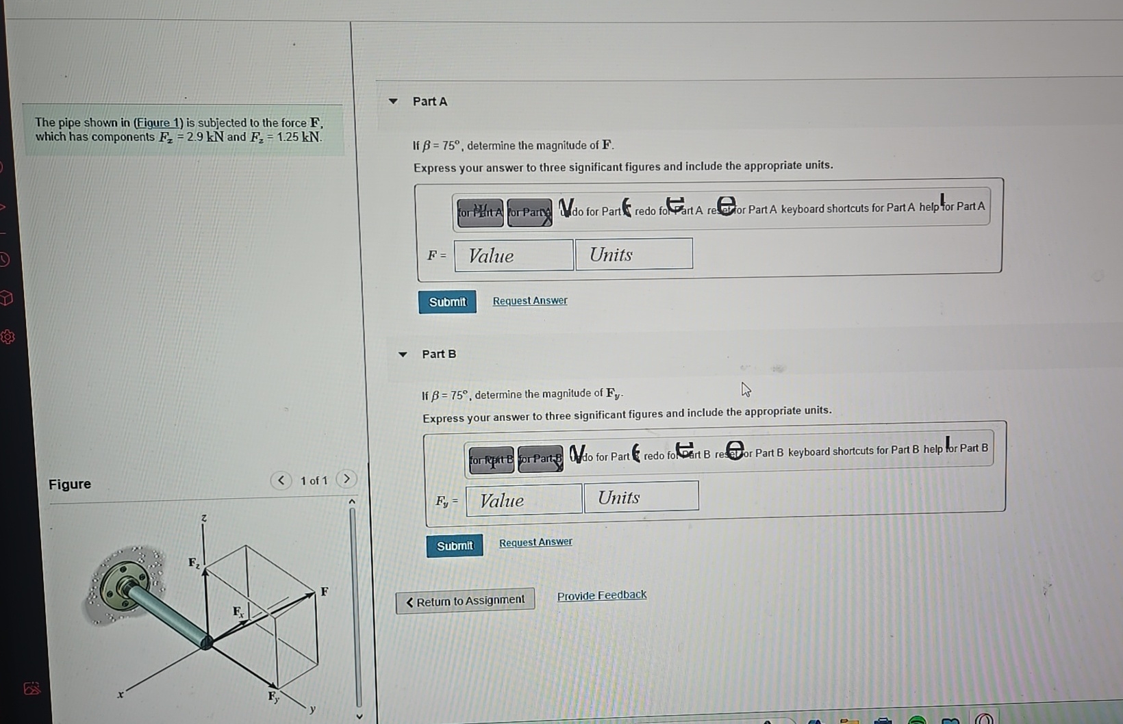 The pipe shown in ( Figure 1 ) is subjected to