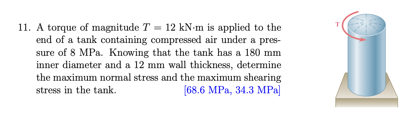 1 1 . A torque of magnitude \ ( T = 1 2 \ mathrm