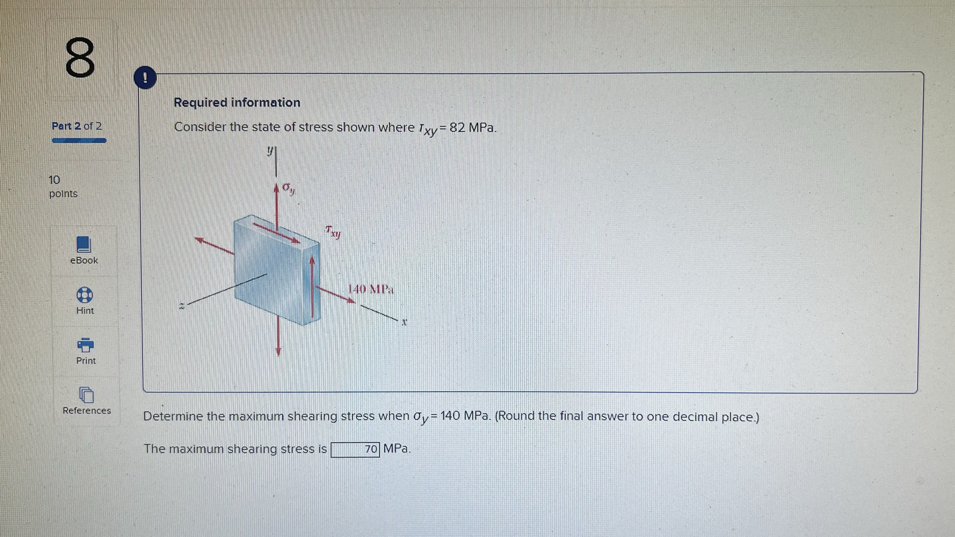 ! Part 2 of 2 Required information Consider the