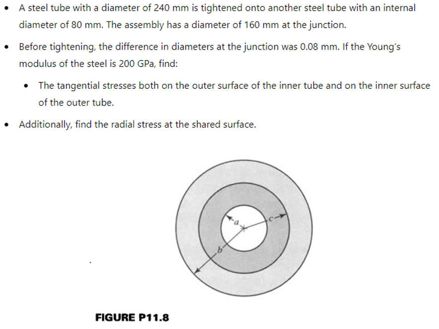 - A steel tube with a diameter of 2 4 0 mm is