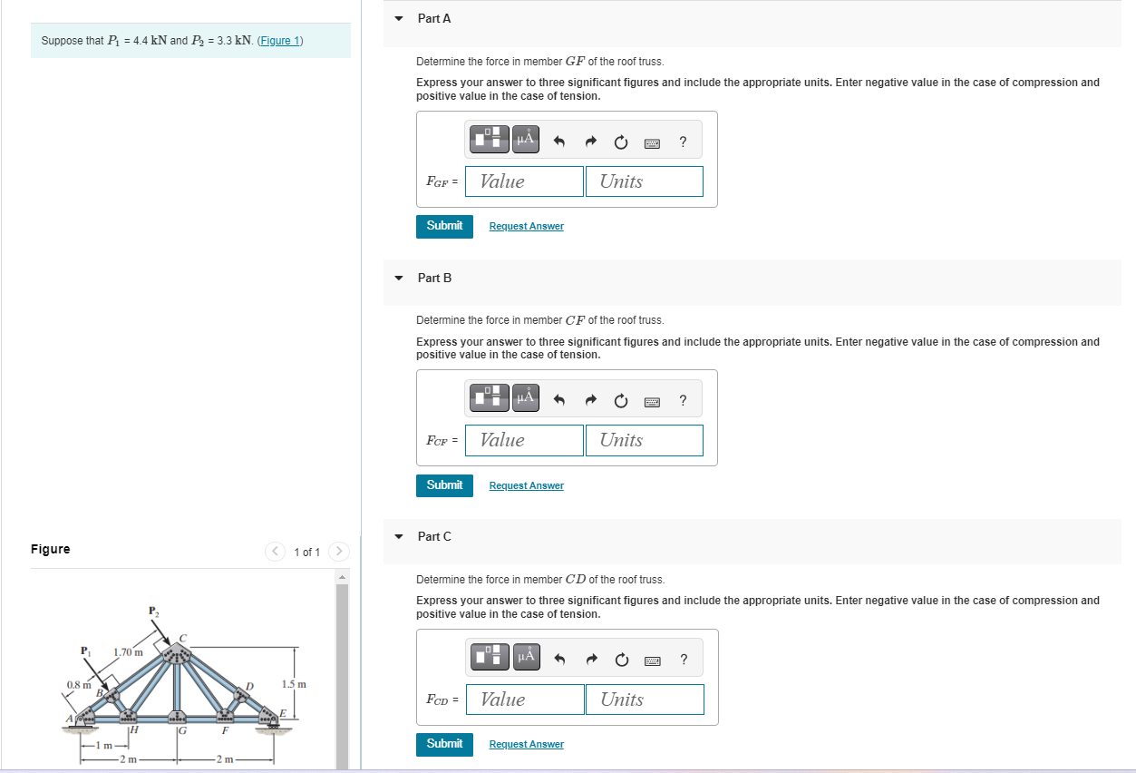 Suppose that \ ( P _ { 1 } = 4 . 4 \ mathrm { kN