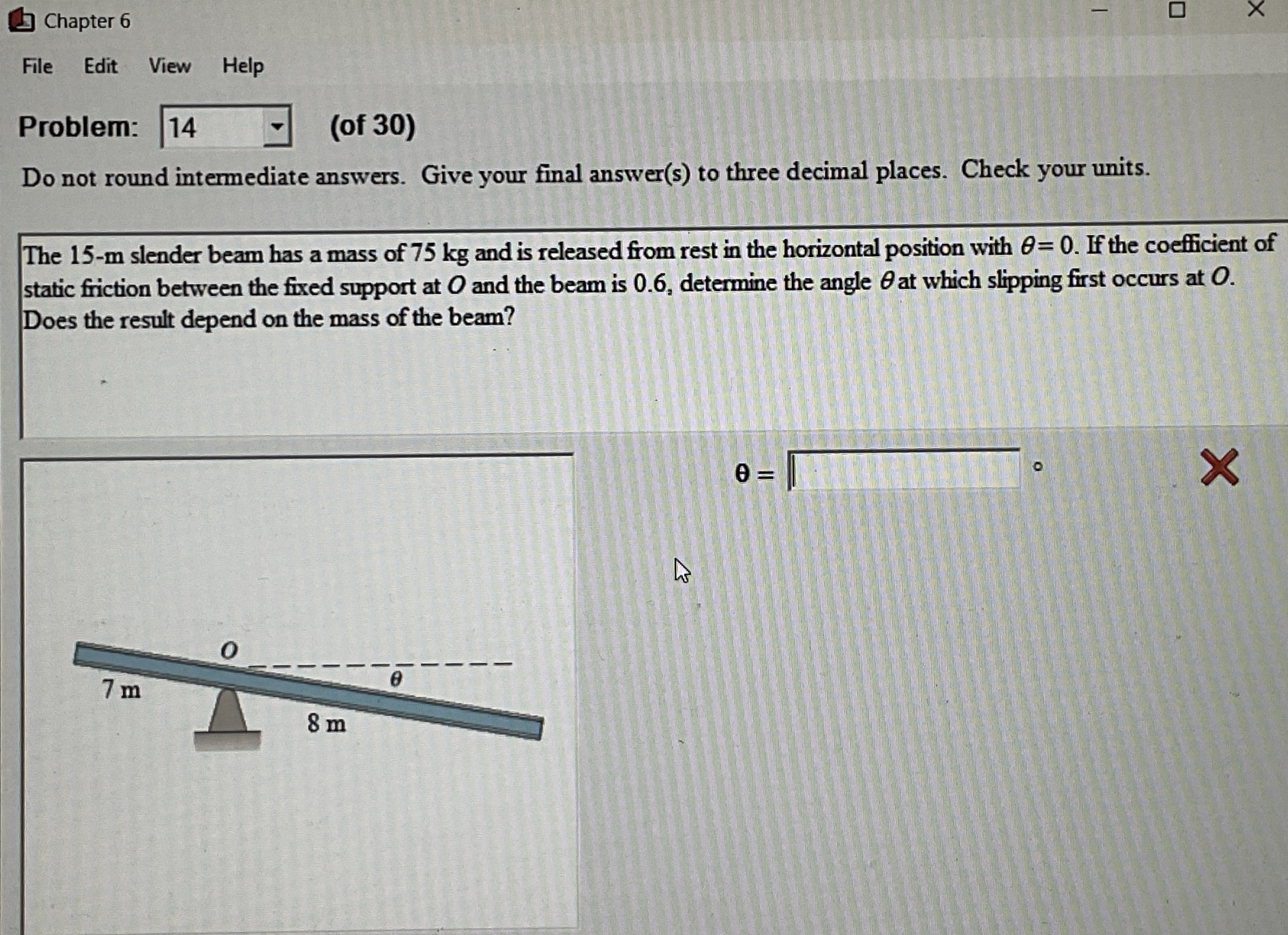 Chapter 6 File Edit View Help Problem: ( of 3 0 )