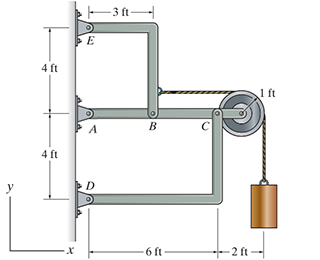 The suspended cylinder has a weight of 7 5 lb .