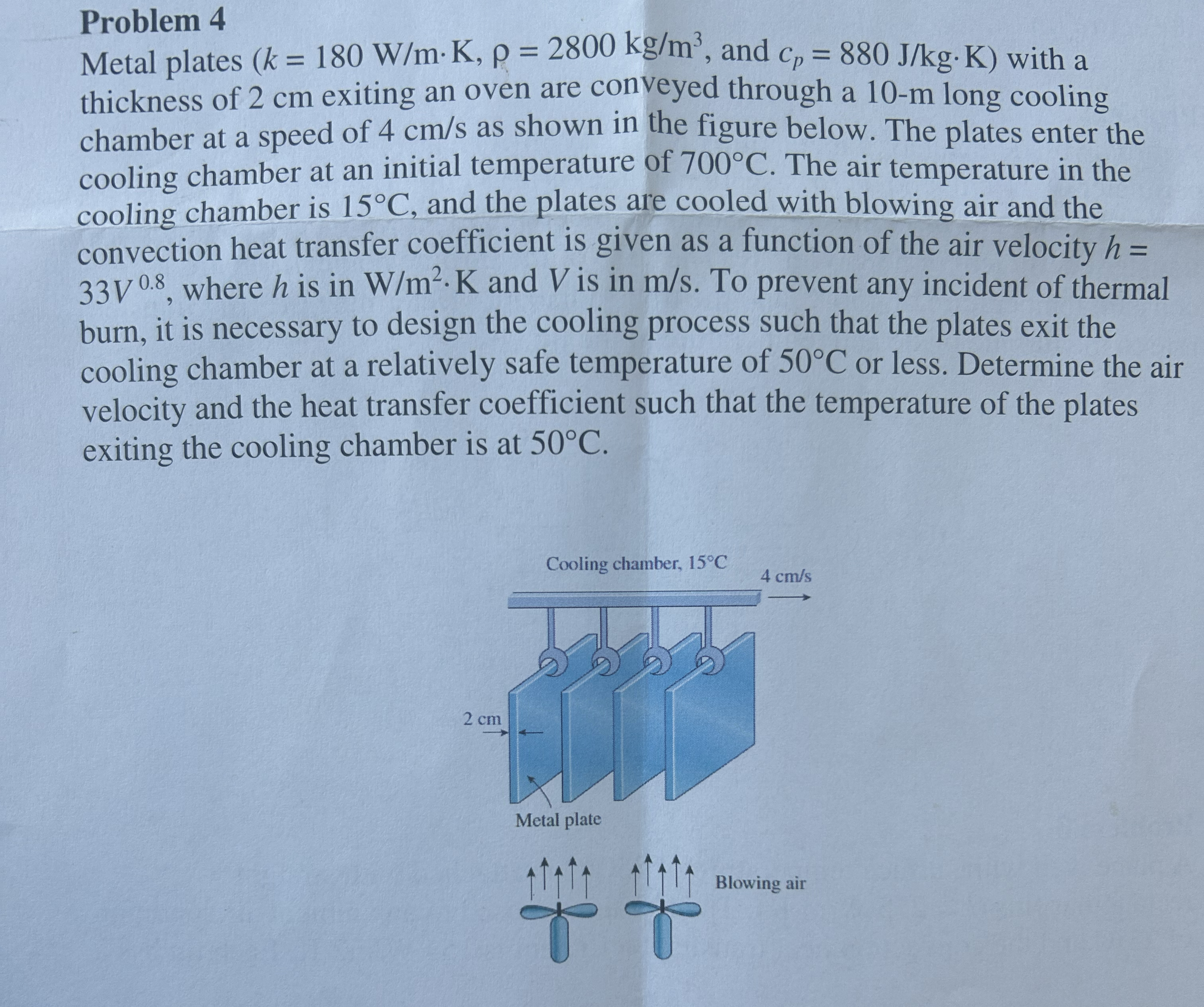 cooling chamber is 1 5 C , and the plates are