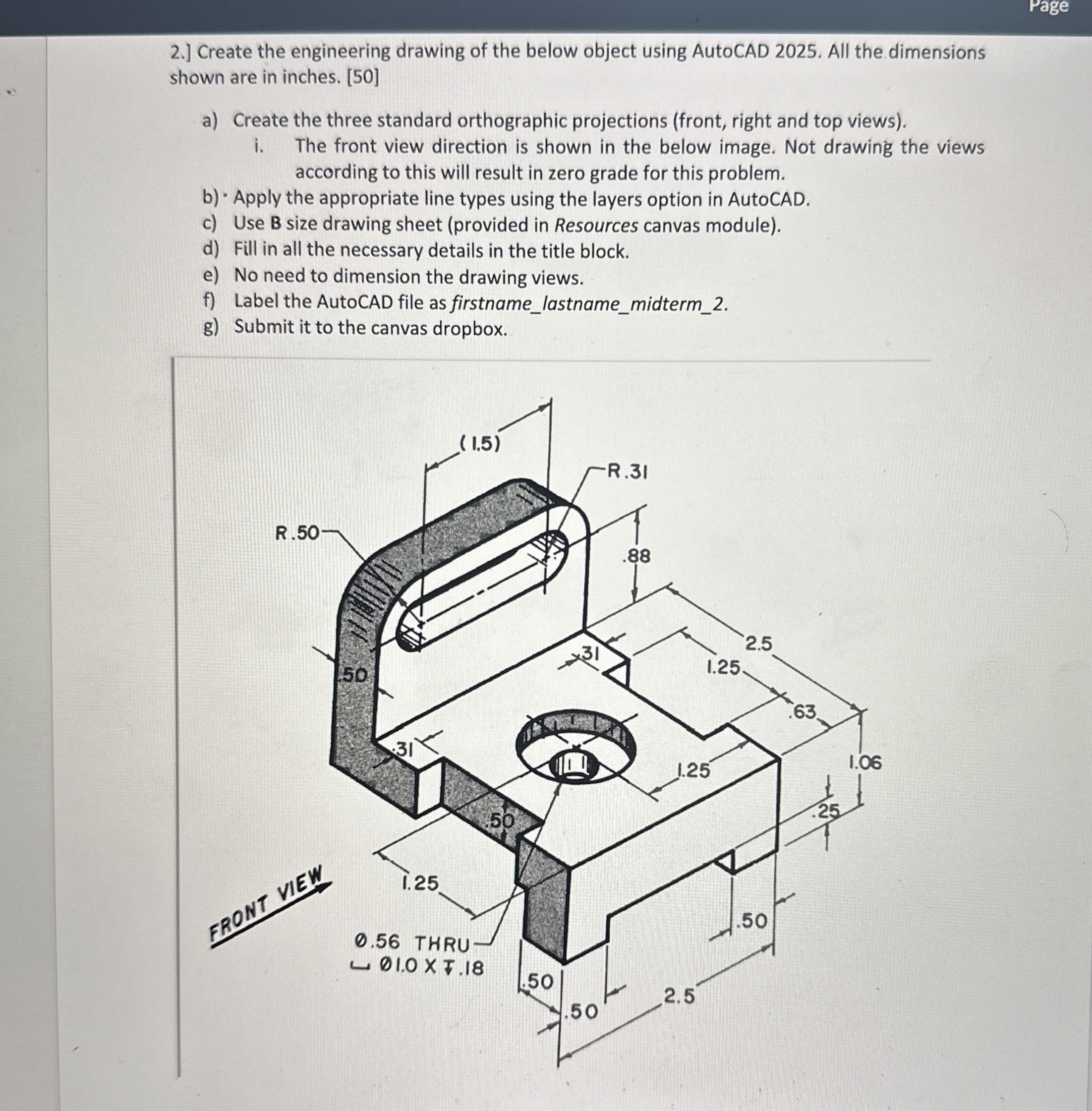 Could you please just draw the views on a piece