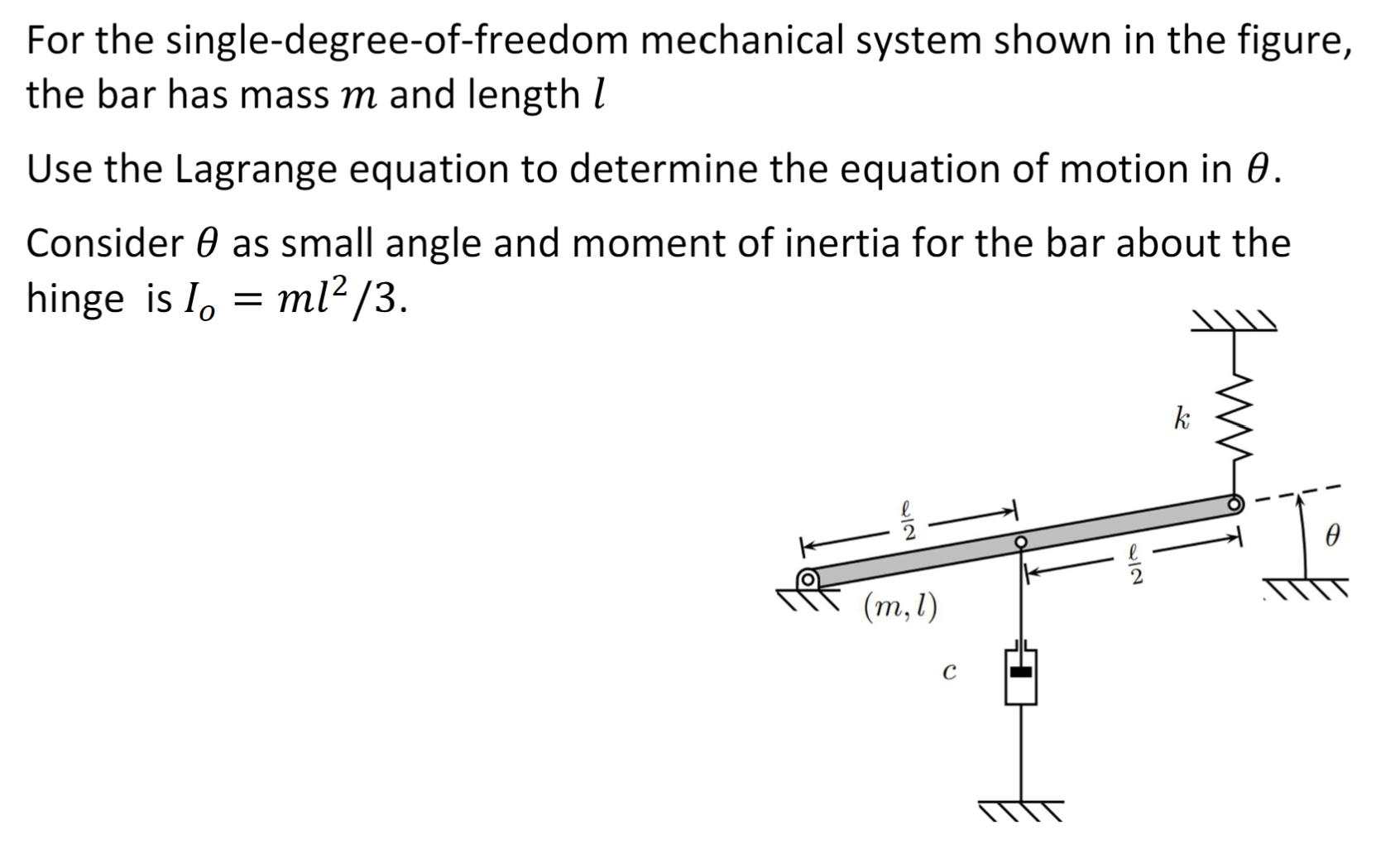 For the single - degree - of - freedom mechanical