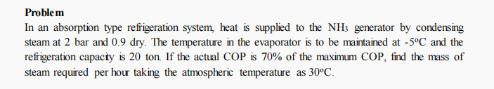 In an absorption type refrigeration system, heat