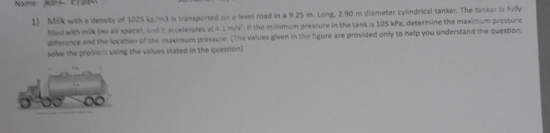 Milk with a density of 1 0 2 5 k B m 3 is