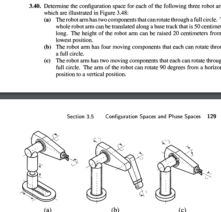 3 . 4 0 . Determine the configuration space for