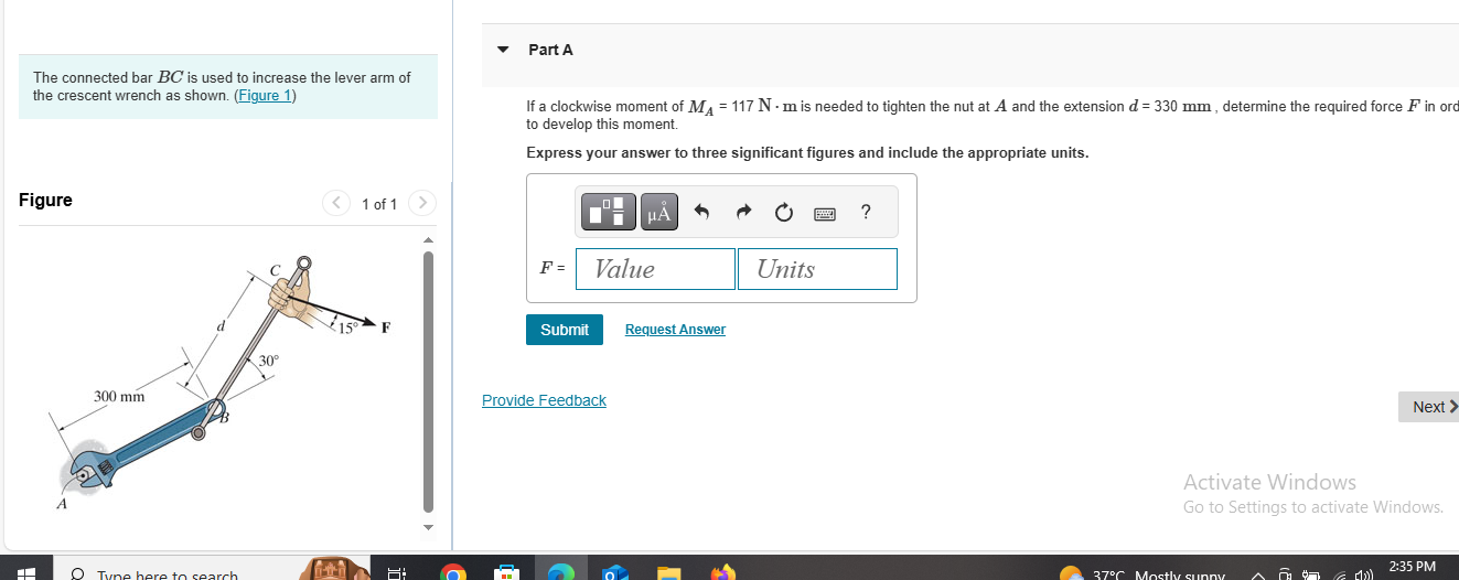 The connected bar \ ( B C \ ) is used to increase