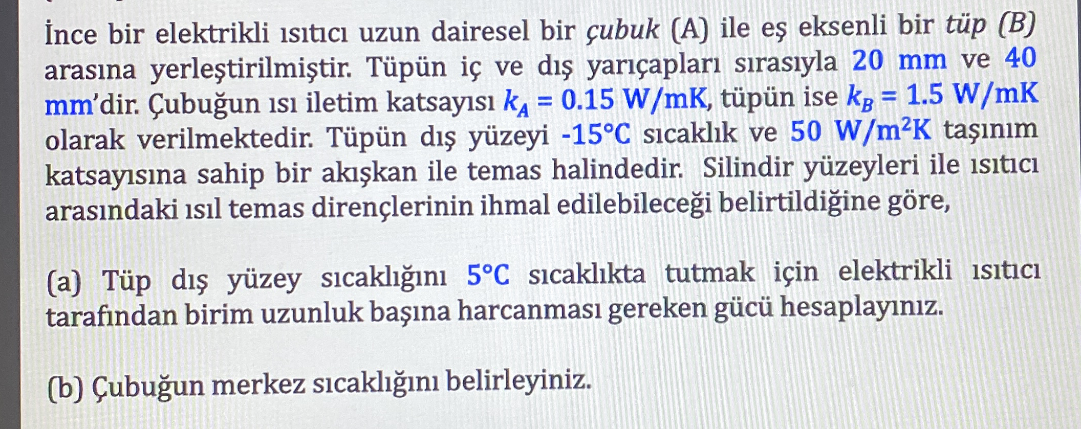 nce bir elektrikli s t c uzun dairesel bir ubuk (