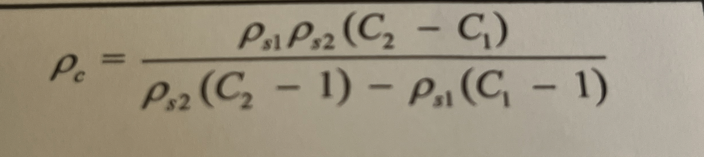 Explain: c = s 1 s 2 ( C 2 - C 1 ) s 2 ( C 2 - 1