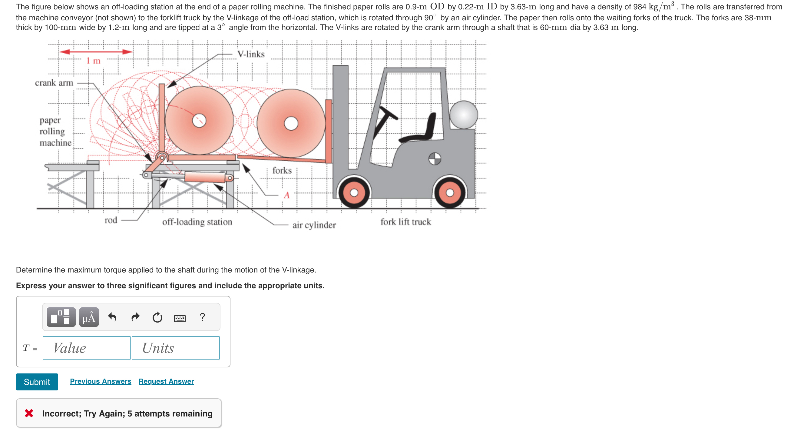 The figure below shows an off - loading station