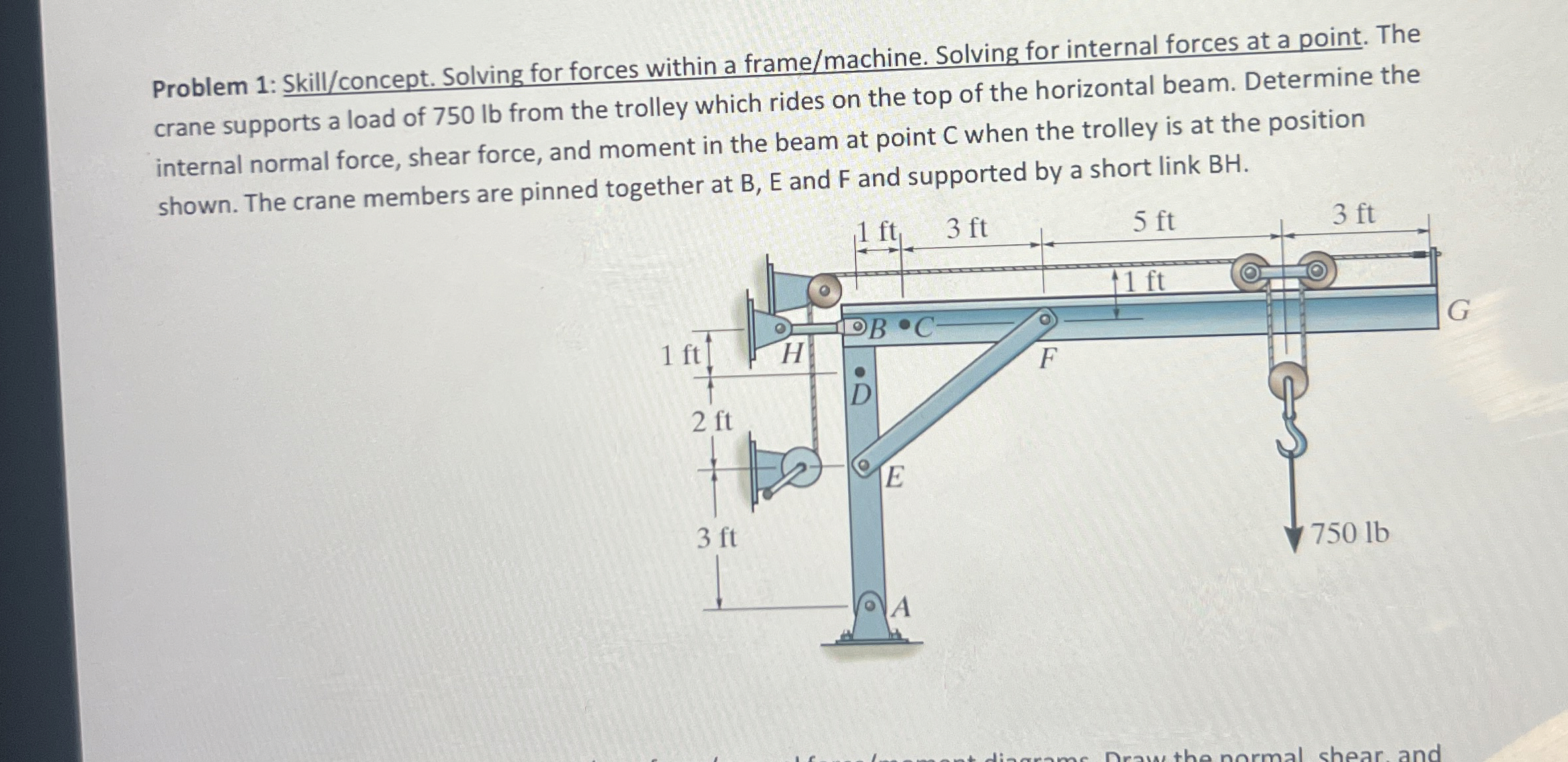 Problem 1 : Skill / concept . Solving for forces