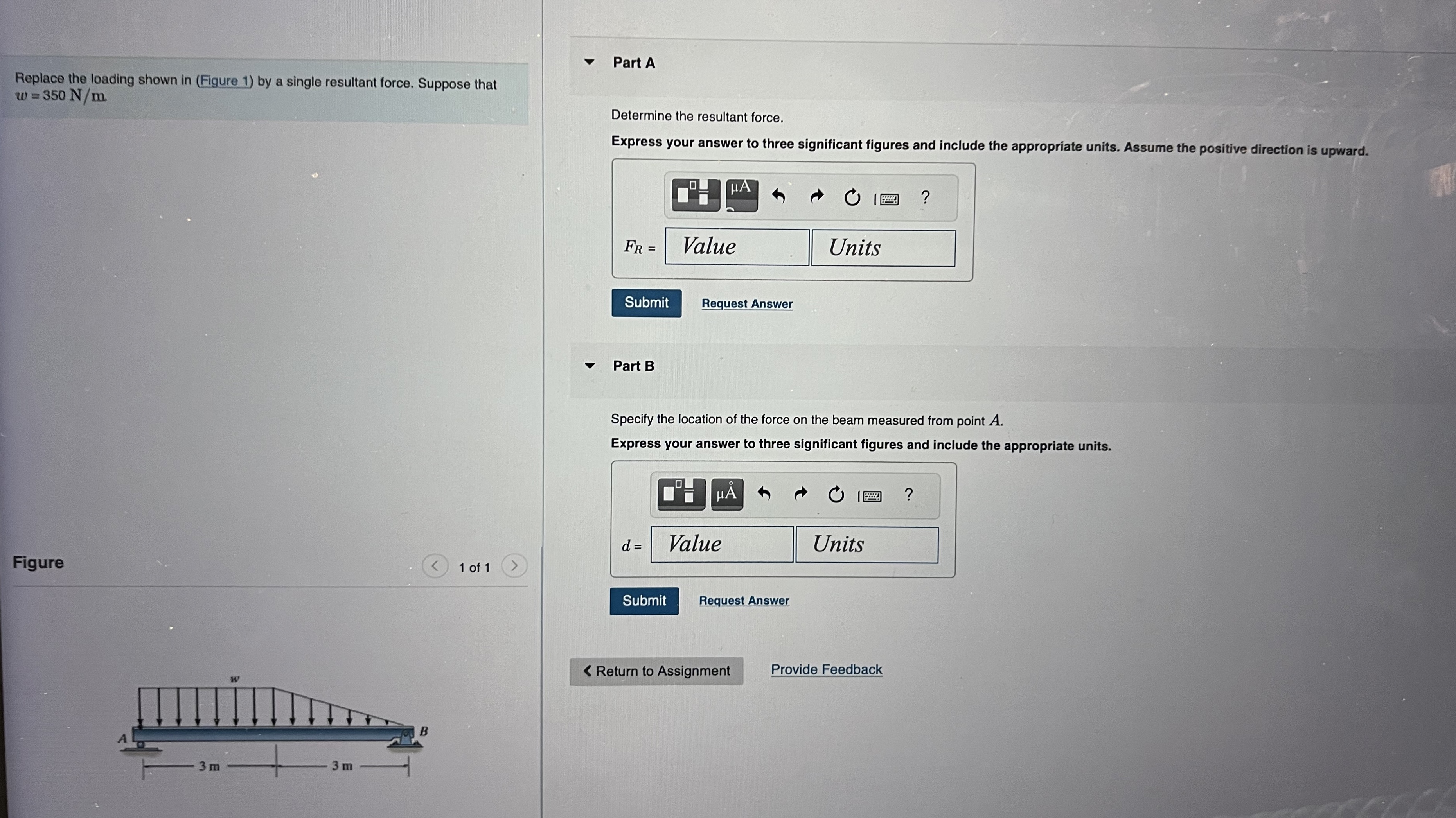 Replace the loading shown in ( Figure 1 ) by a