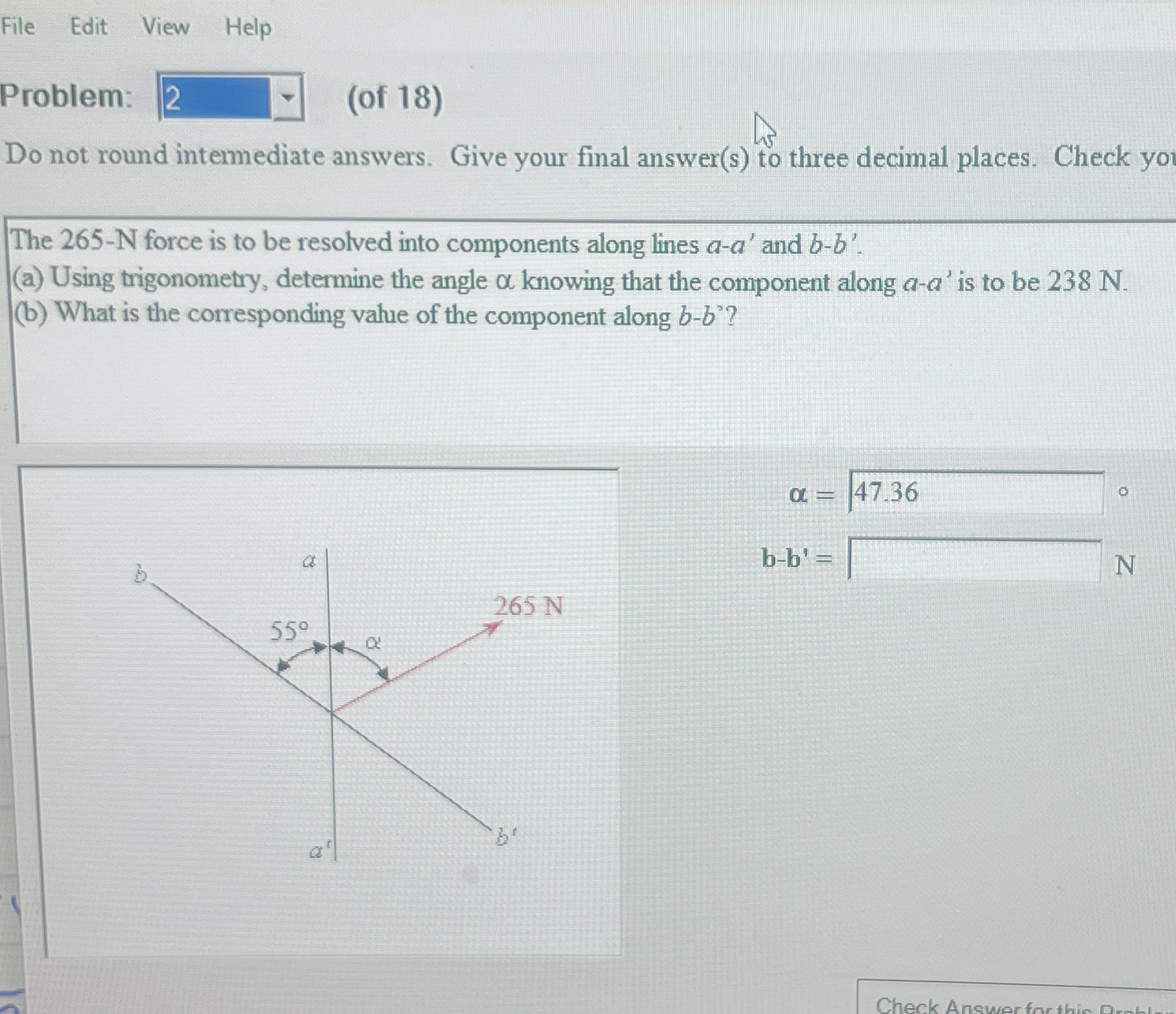Problem: ( of 1 8 ) Do not round intermediate