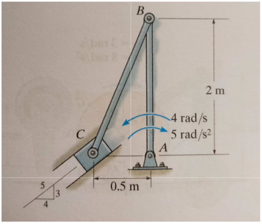 1 . determine the relative velocity vector of C